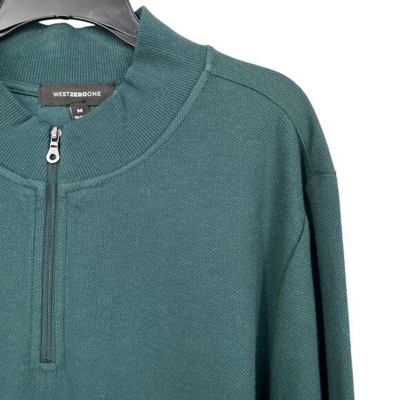 WestZeroOne Half-Zip Pullover Shirt Dark Green Size Medium NWOT - Picture 3 of 7